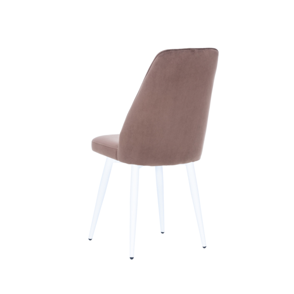 Фото Стул Leset дрим, каркас белый, велюр Vendetta 7 коричневый
