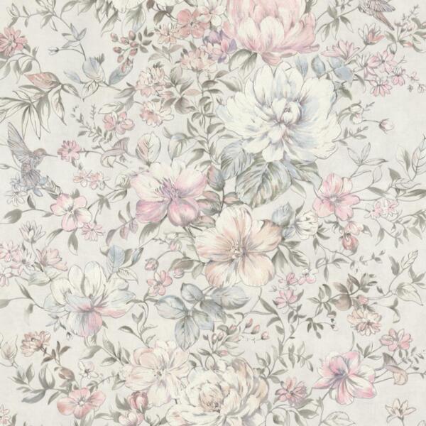 Фото Обои 9093-00 euro decor garden флизелин1,06*10,05 флористика белый