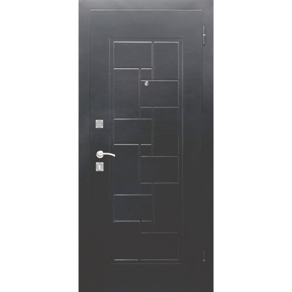 Фото Дверь входная dominanta серебро дуб шале белый царга 2050х960 правая