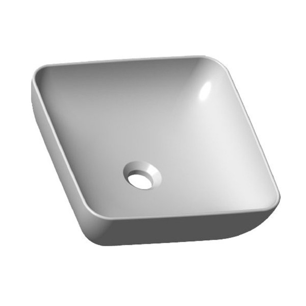 Фото Раковина накладная ravak uni 380 s slim керамический белый xjx01138001