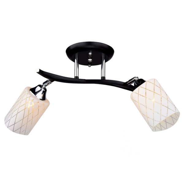Фото Люстра потолочная россвет рс17790 bk+cr/2c е27 2x60вт ip20