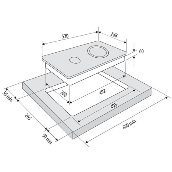 поверхность встраиваемая электрическая варочная krona orsa 30 bl