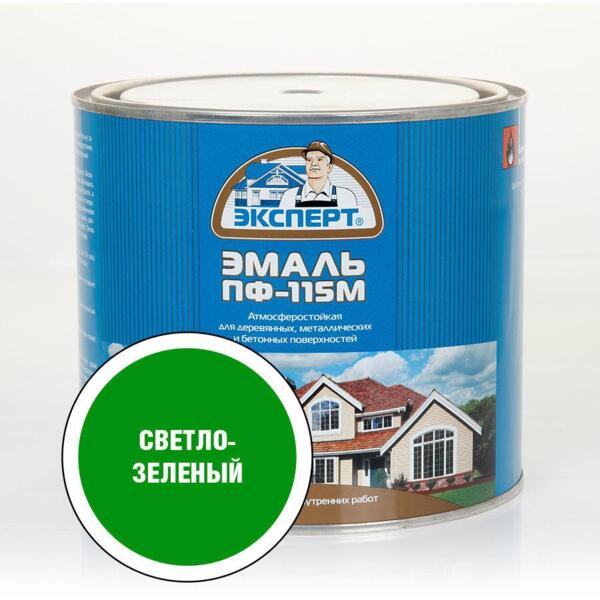 Фото Эмаль пф-115м эксперт 1,8кг светло-зеленая