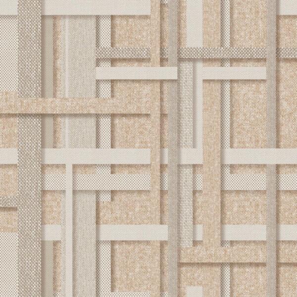 Фото Обои с6-д711 деним-05 бумага 0,53*10,05м геометрия бежевый