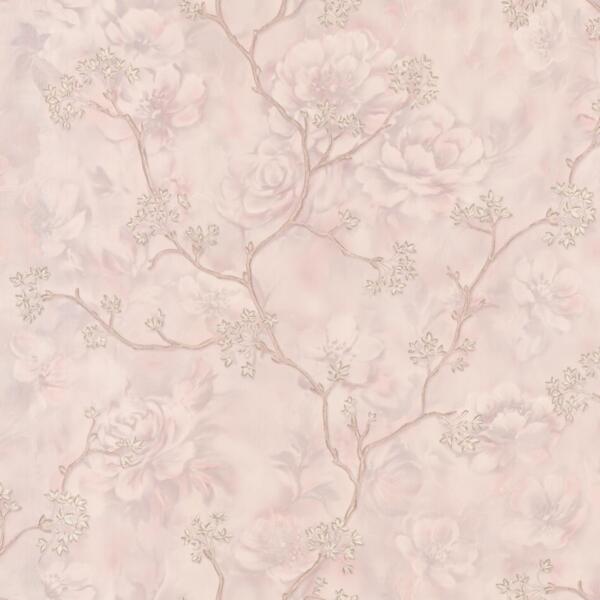 Фото Обои 7142-08 euro decor blooming флизелин 1.06x10,05м флористика розовый