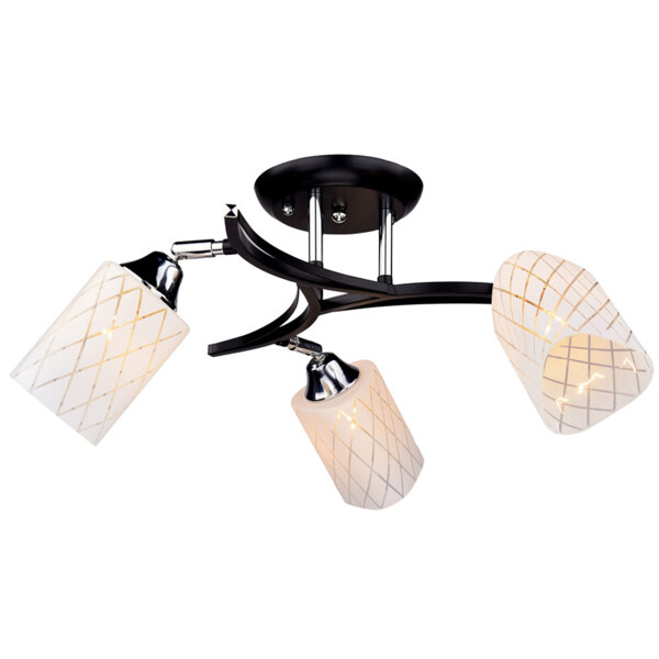 Фото Люстра потолочная россвет рс17790 bk+cr/3c е27 3x60вт ip20