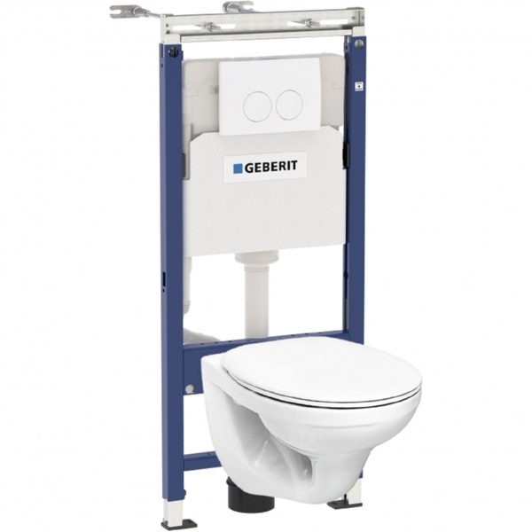 Фото Комплект инсталляции geberit duofix plattenbau 458.122.2u.1 с подвесным унитазом kolo idol