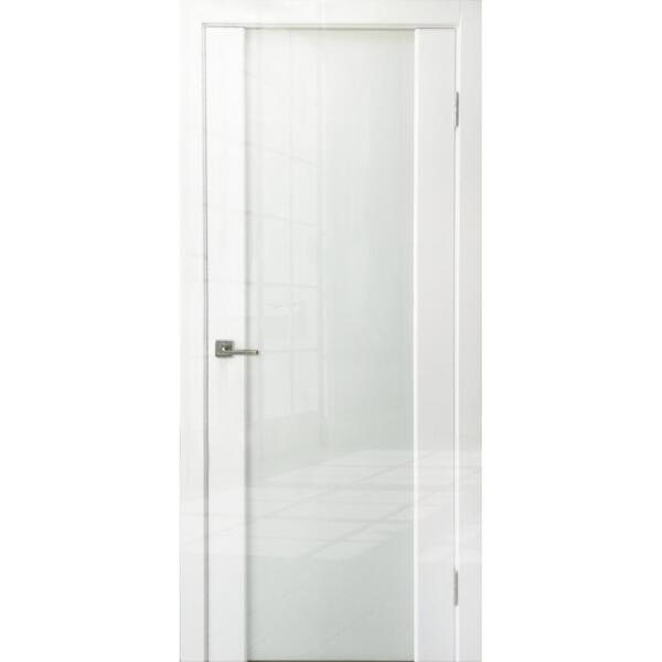 Фото Полотно дверное стекло сатинат diana 2000х900мм.,пвх, цвет белый глянец