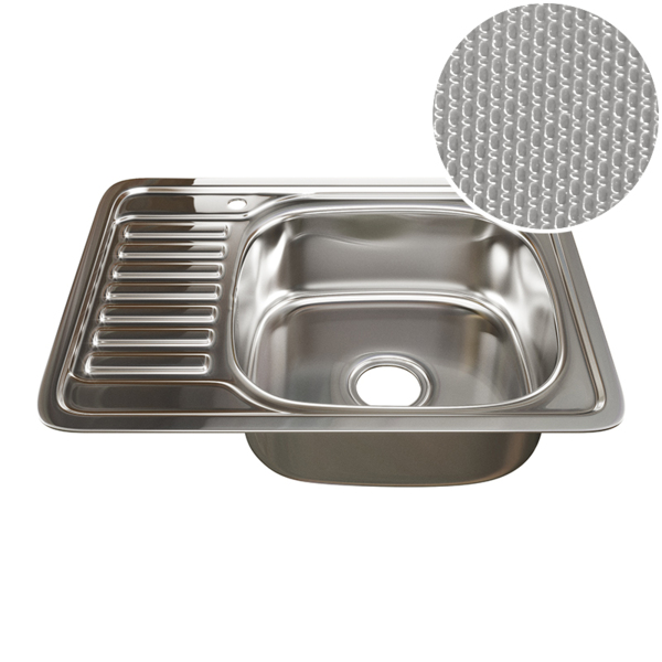 Фото Мойка кухонная нержавеющая сталь mixline 50х65 532311