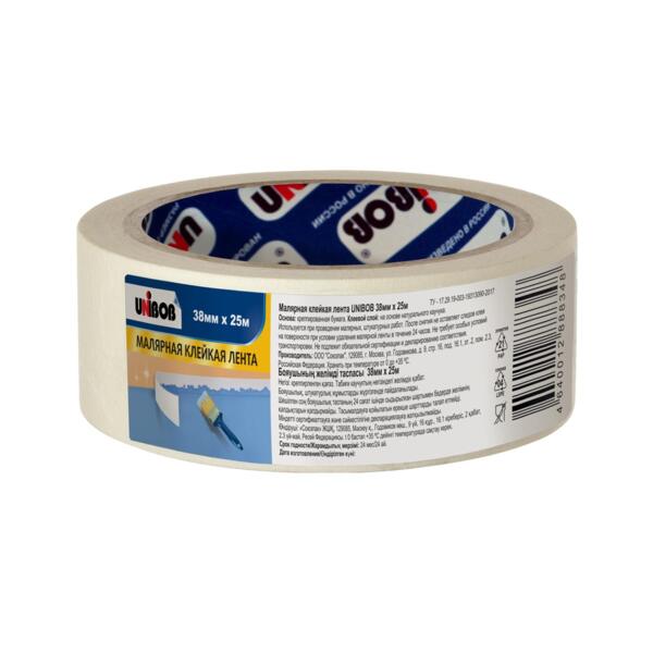 Фото Клейкая лента Unibob малярная 38мм х 25м