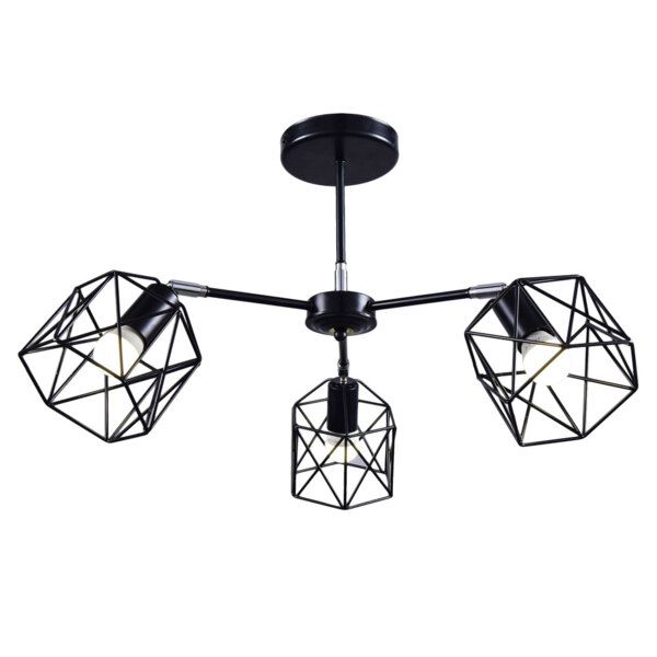 Фото Люстра потолочная россвет анхель рс21101 bk+cr/3c е27 3x60вт ip20