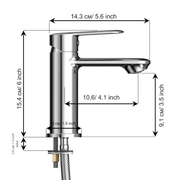 Фото Cмеситель для кухни с поворотным изливом tokito kanda tok-kan-1012