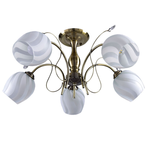 Фото Люстра потолочная россвет рс22443 ab/5c е27 5x60вт ip20