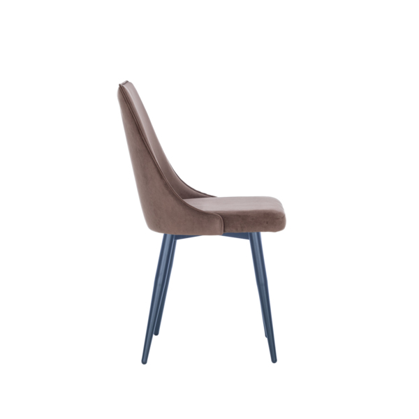 Фото Стул leset эби, каркас черный, велюр vendetta 7 коричневый