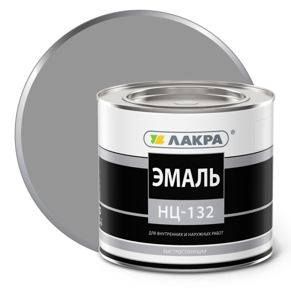 Фото Эмаль нц-132 1,7кг серая /лакра/