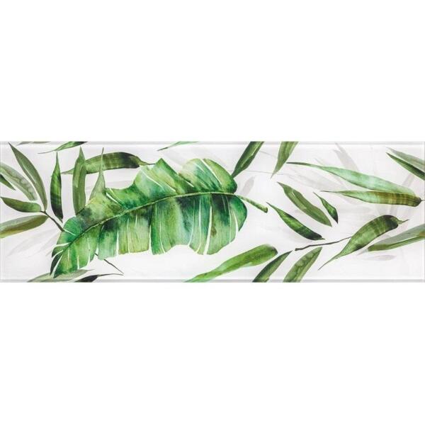 Фото Декор glass tropic b 25x75 зеленый (большой лист) 48363