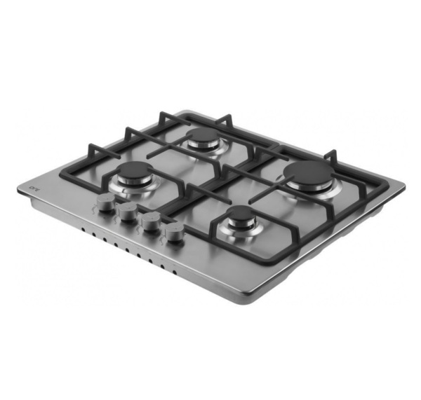 панель варочная газ нерж сталь ore lgs60 4 конфорки чугунные решетки газ-контроль