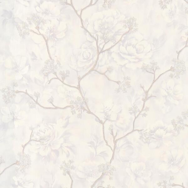 Фото Обои 7142-00 euro decor blooming флизелин 1.06x10,05м флористика белый