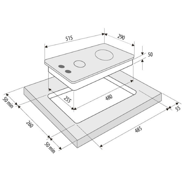 поверхность встраиваемая газовая варочная krona calore 30 wh