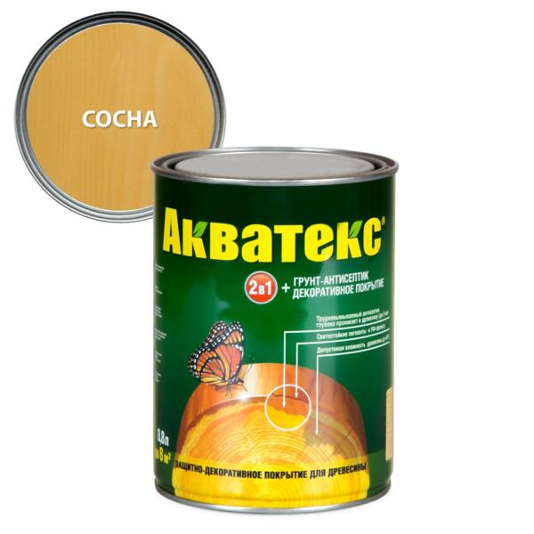 Фото Покрытие текстурное акватекс 0,8л сосна