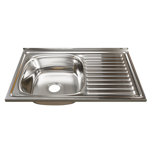 Фото Мойка кухонная нержавеющая сталь mixline 50х80 528177