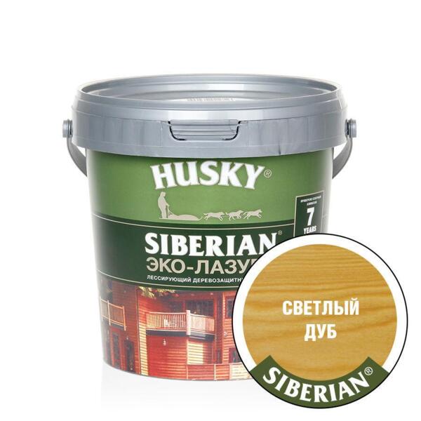 Фото Антисептик Husky Siberian  полуматовая светлый дуб 0,9л.