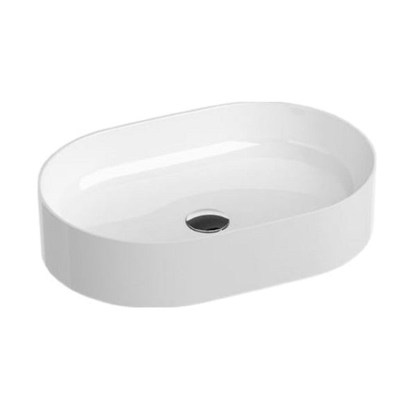 Фото Раковина накладная ravak ceramic 550 o slim белый xjx01155001