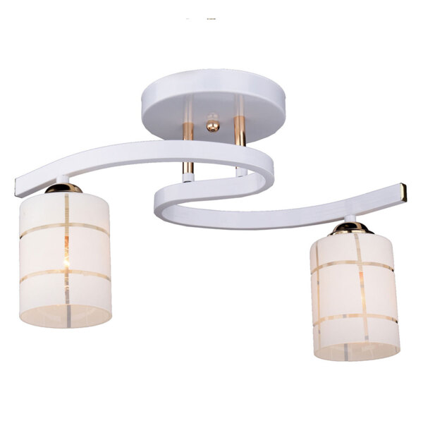 Фото Люстра потолочная россвет рс19251 wt+fg/2c е27 2x60вт ip20