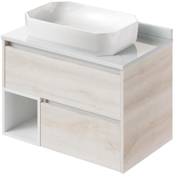 Фото Тумба с раковиной подвесная итана amelia 75 748х465х502 (сканди)