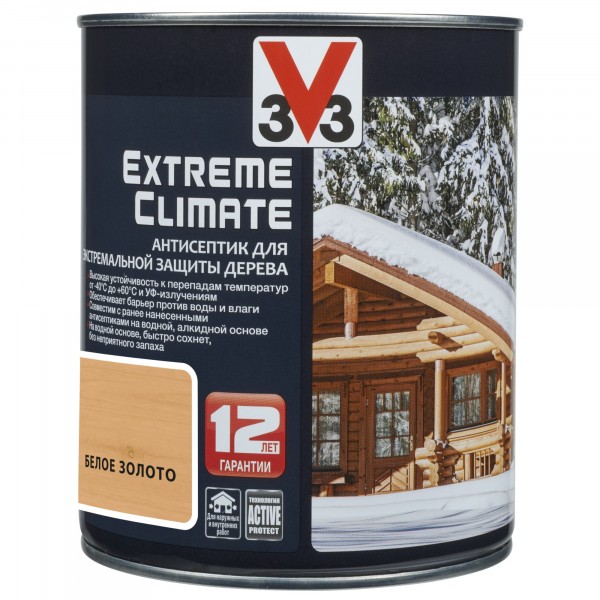 

антисептик акриловый extreme climate v33 белое золото 0,9л